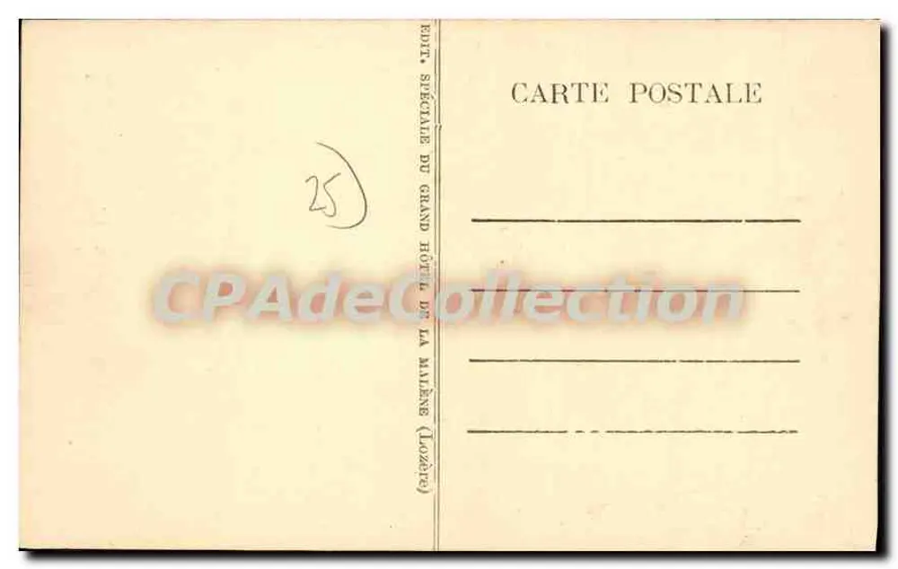 Cirque dos Beaumes e Beaumes-Basses — n°149 — Edição Especial do Grand Hôtel de la Molière (Lozère) - Verso
