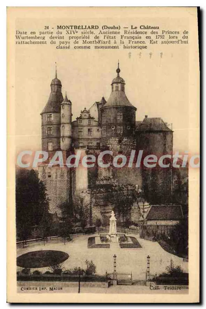 Montbéliard (Doubs) — Zamek — Combier Imp. Macon - Awers