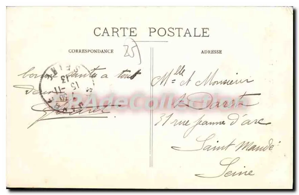 Montbéliard — O Castelo — Edit. L. Gaillard-Prêtre, Besançon - Verso