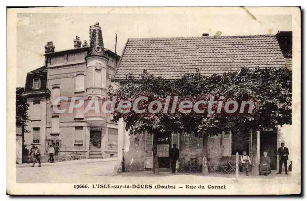 L'ISLE-sur-le-DOUBS — Rue du Cornet — Café - Frente