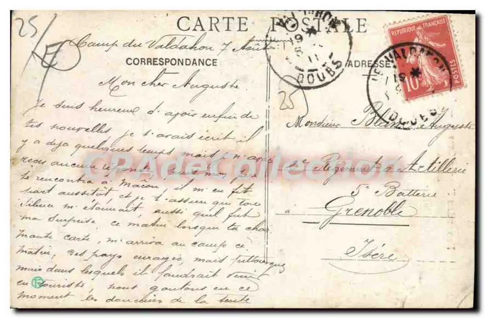 Der Col des Roches — Grenze Frankreich-Schweiz — Edition Meynard, n°11 - Rückseite