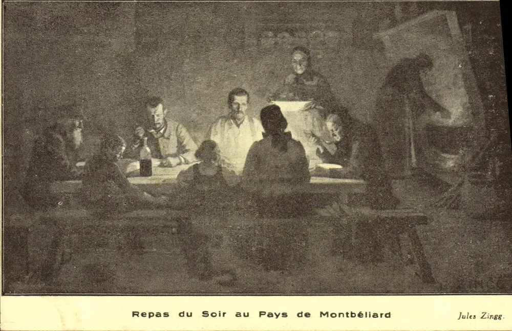 Jantar à Noite no País de Montbéliard — Jules Zingg - Frente
