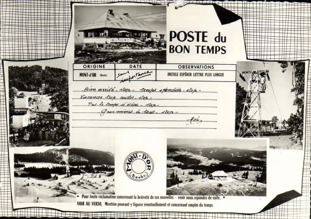 Mont-d'Or — Estação de esportes de inverno — Poste du Bon Temps, Grand Téléphérique e Chalet du Mont-d'Or - Frente