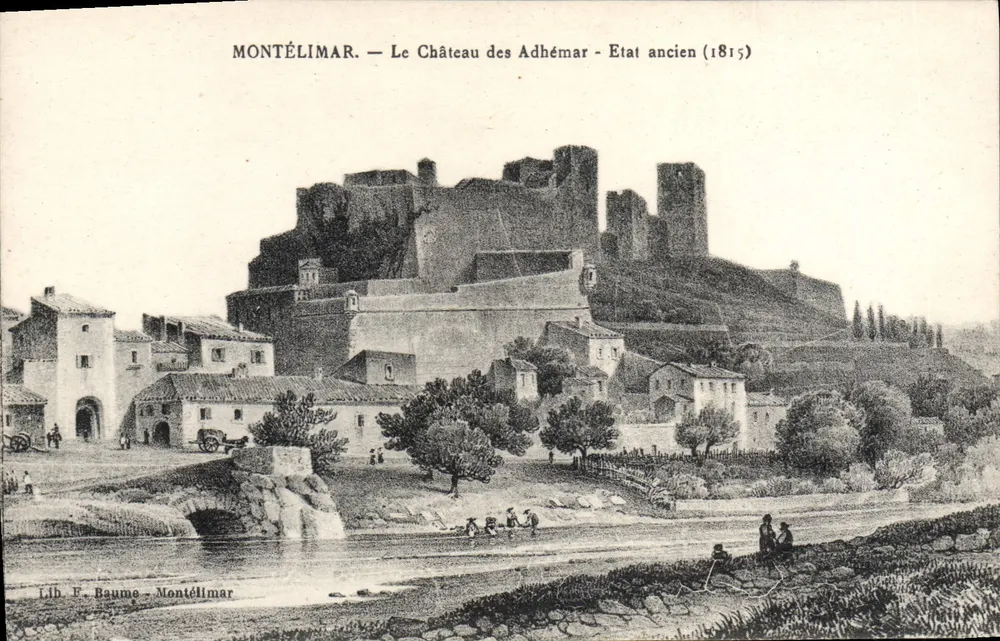 Montélimar — Das Schloss der Adhémar — Alter Zustand (1815) - Vorderseite
