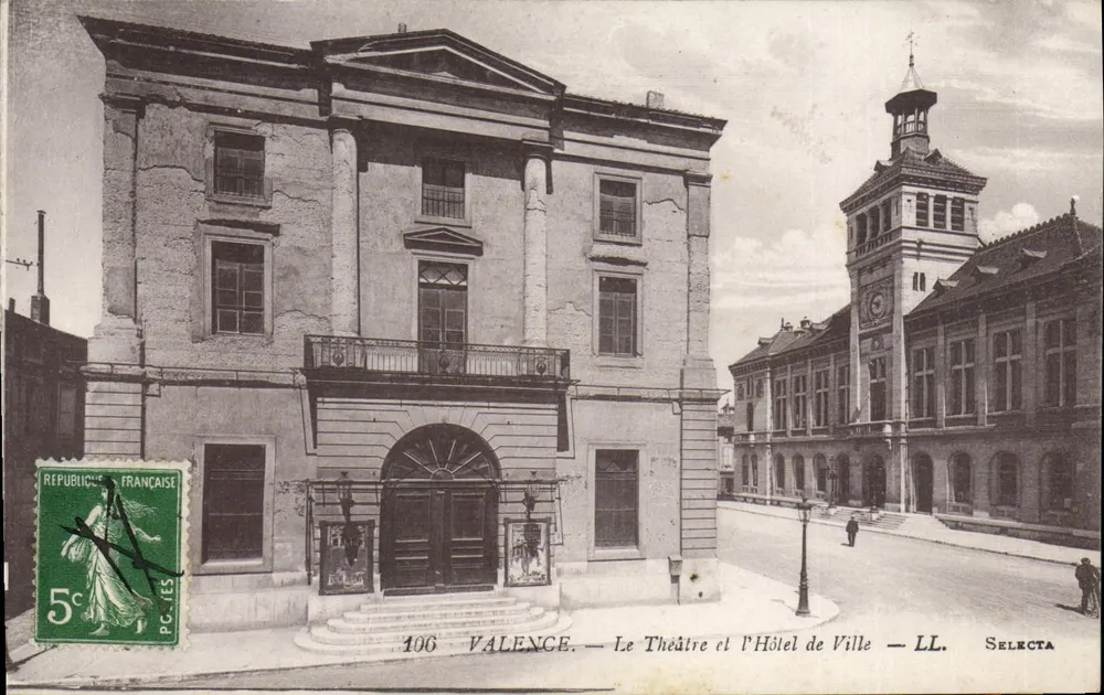 Valence — Das Theater und das Rathaus — LL. Selecta - Vorderseite