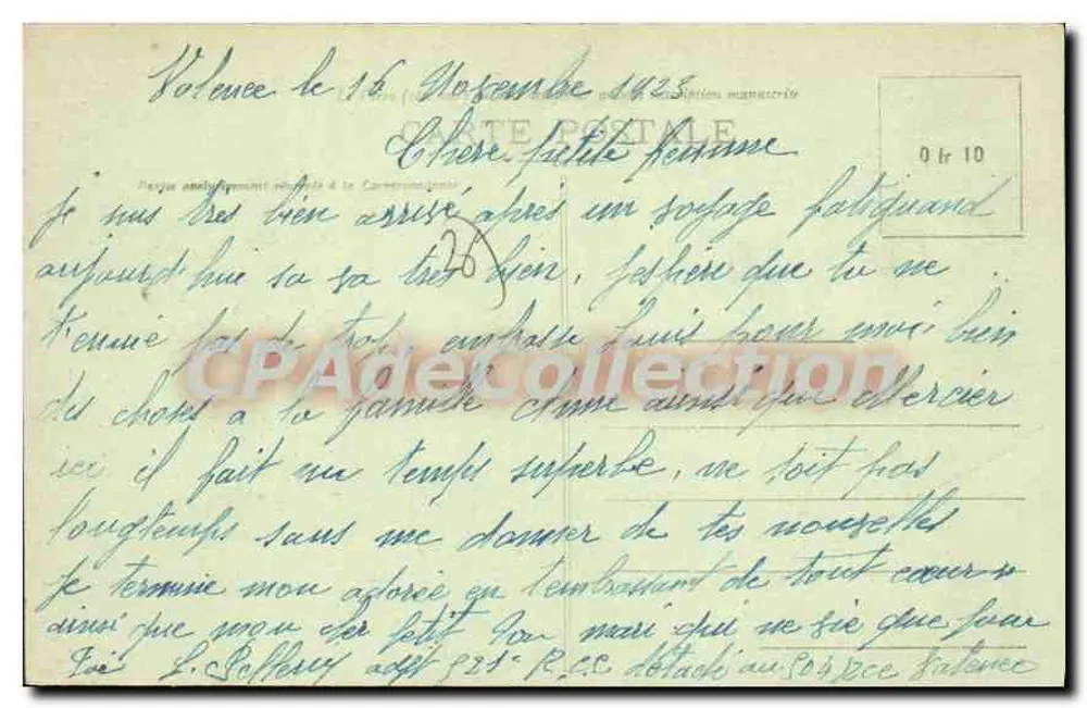 Valence - Bairro Latour-Maubourg — E.R. n°220 - Verso
