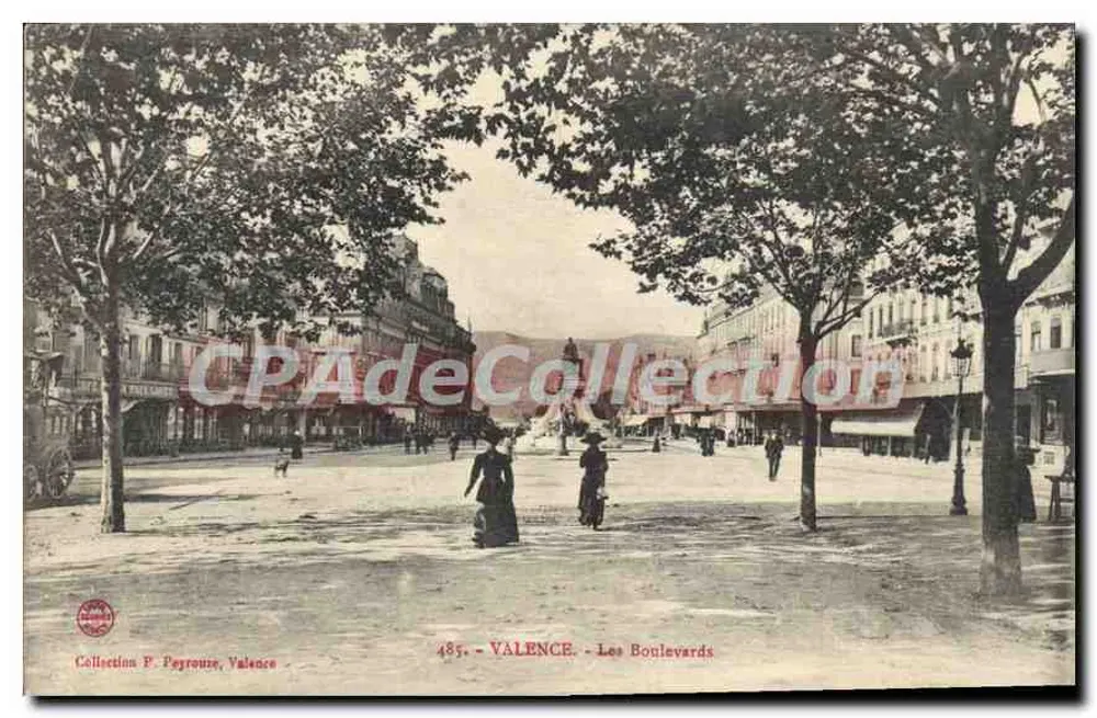 Valência — Os Boulevards — Coleção F. Payrouse, n° 485 - Frente