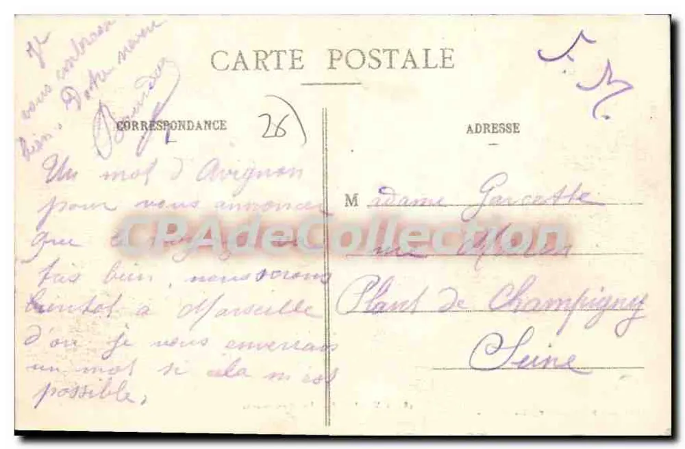 Valência — Os Boulevards — Coleção F. Payrouse, n° 485 - Verso
