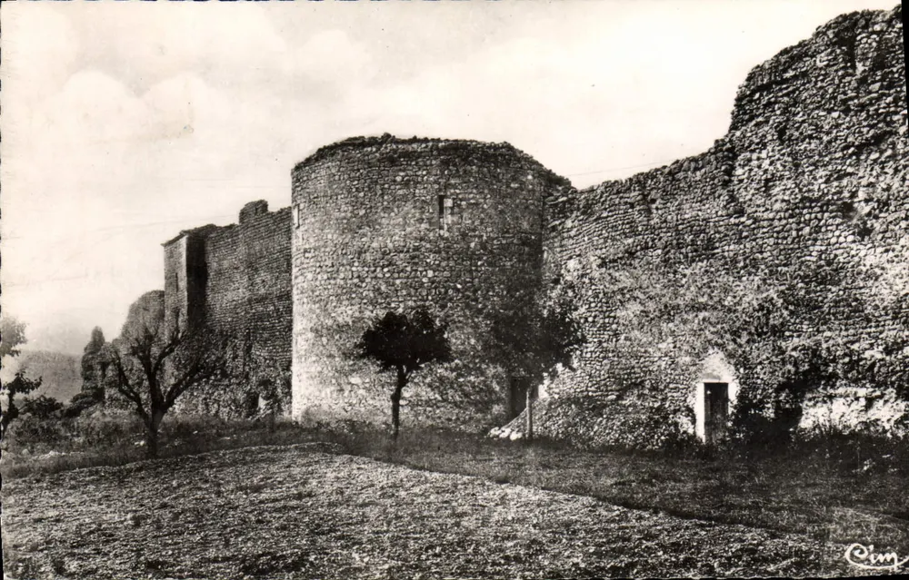DIE (Drôme) — Velhos muros — Fotografia Verdadeira - Frente