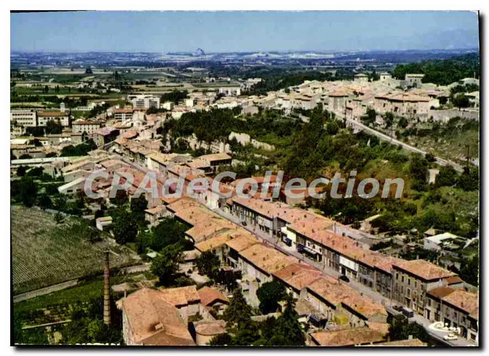 Livrón (Drôme) — Vista geral aérea — Bilhete postal antigo de Coleção - Frente