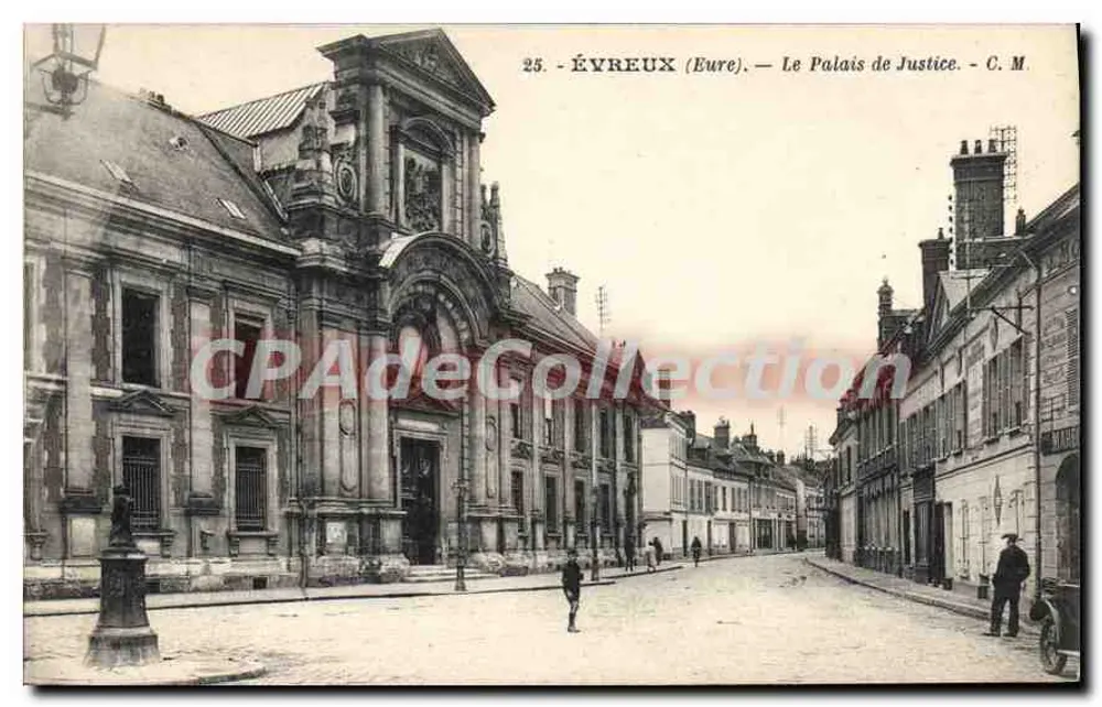 Évreux (Eure) — O Palácio de Justiça — C. M. - Frente