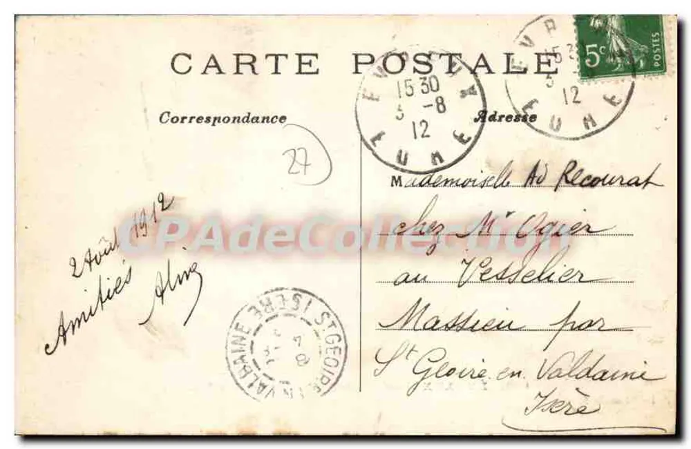 Évreux (Eure) — Grotte du Jardin des Plantes — Edit Loncle Évreux Nr. 428 - Rückseite