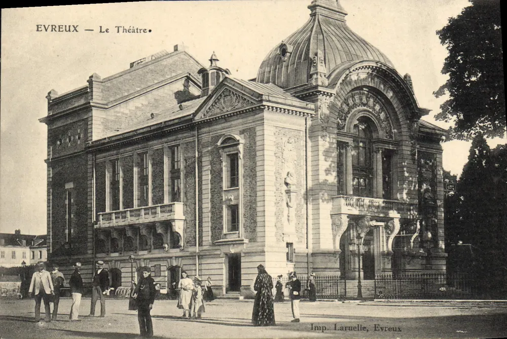 Evreux — O Teatro — Imp. Laruelle, Evreux - Frente