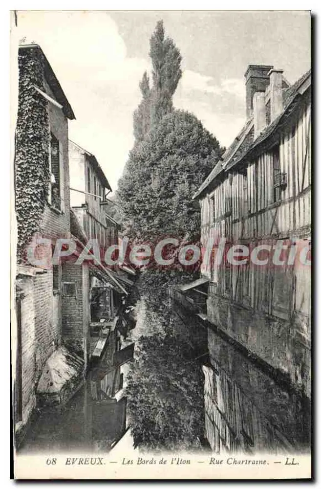 Evreux — Los bordes del Ilon — Rue Chartraine — LL. - Anverso