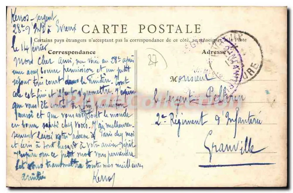 Évreux — Ein Zweig der Ilon (Bach der Tanneure) — Rue du Dauphin — B.F. Paris, n°18 - Rückseite