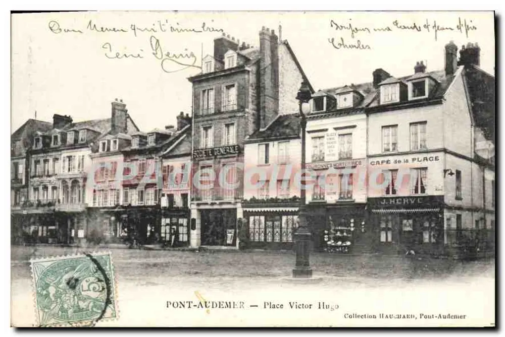 PONT-AUDEMER — Place Victor Hugo — Sammlung HAUJARD - Vorderseite
