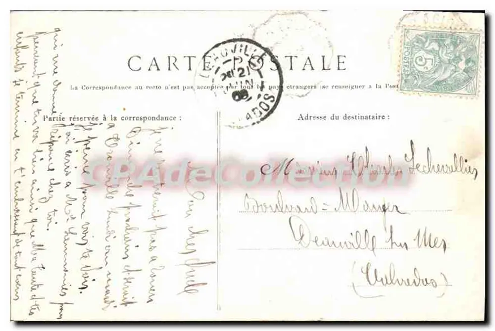 PONT-AUDEMER — Place Victor Hugo — Sammlung HAUJARD - Rückseite