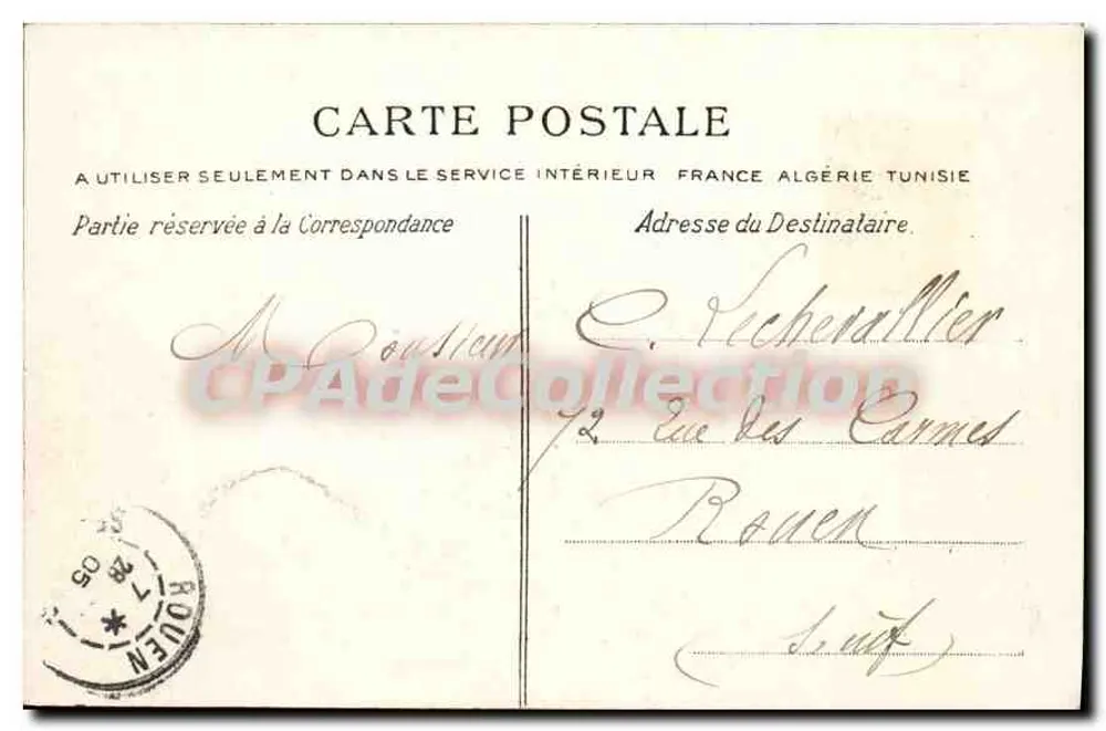 Verneuil - Avenue de la Gare — Antike Ansichtskarte — Verlag La Normandie, n°22 - Rückseite