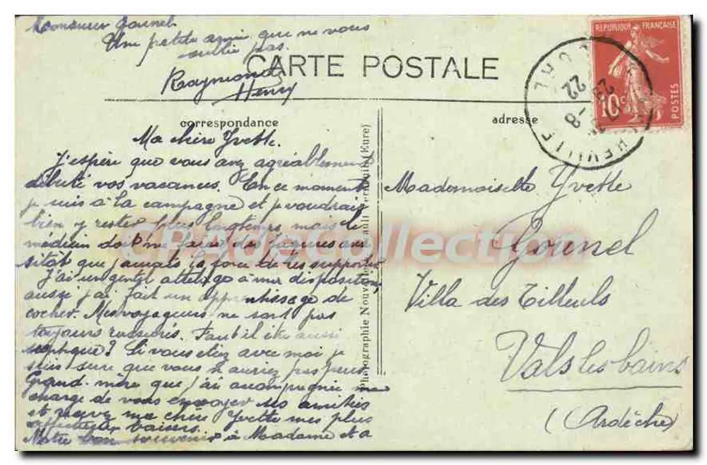 Verneuil (Eure) — École des Roches - Les Classes — CPAdeCollection - Verso