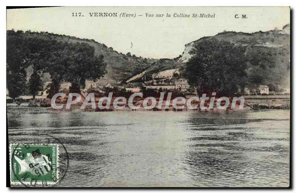 Vernon (Eure) — Visão da Colina São Miguel — C. M. n°117 - Frente