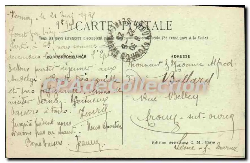 Vernon (Eure) — Visão da Colina São Miguel — C. M. n°117 - Verso