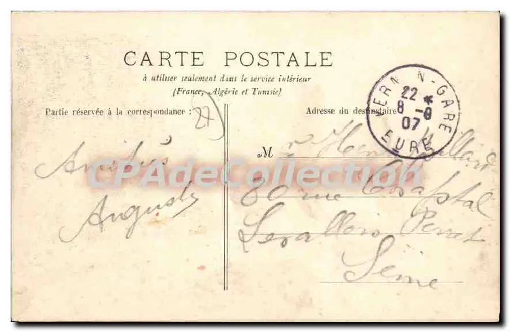 Vernon — Pomnik Ardèche — Edit. Fautret — Vernon - Rewers