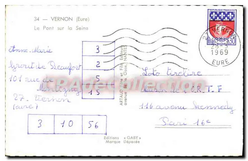 Ponte sobre a Sena — Vernon (Eure) — Edições Gaby - Verso