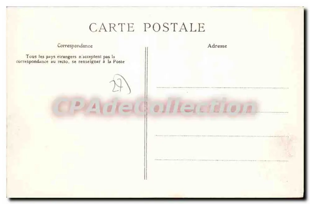 Louvières — Hotel du Mouton-d'Argent — Antike Ansichtskarte n°12 - Rückseite