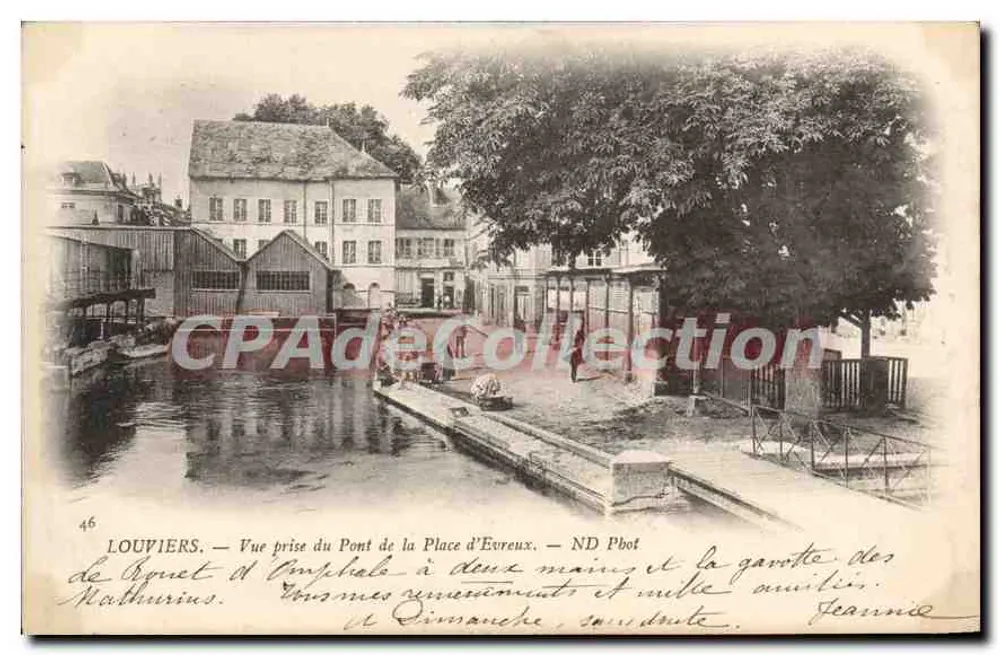 Louvières — Ansicht vom Pont de la Place d'Eureux — ND Phot - Vorderseite