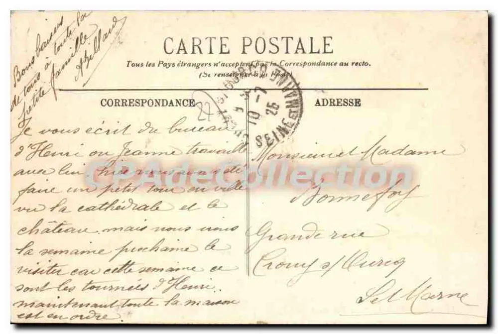 Gisors — A Praça Blanmont — Geral de Blanmont — Cidade de Gisors - Verso