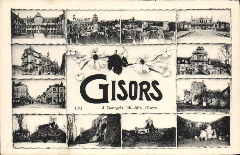 Gisors — vista panorâmica — J Bourgeix, lib.-edit., Gisors, n°121 - Frente