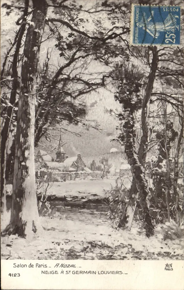 Schnee in St Germain Louviers — A. Nozal — Salon de Paris — Nr. 4123 - Vorderseite