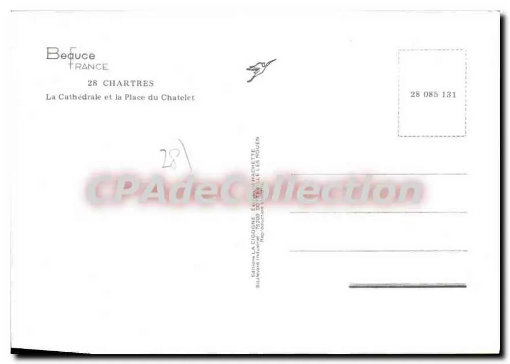 Chartres — Catedral y Plaza del Castillo — Éditions La Cirouine - Reverso