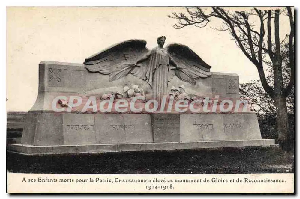 Monumento aos crianças mortas pela Patria — Châteaudun — editor desconhecido, número de série não visível - Frente