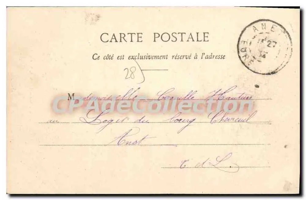 Dreux - Grande Rue - Casa do século XV — Ch. Foucault, edição n°10 - Verso