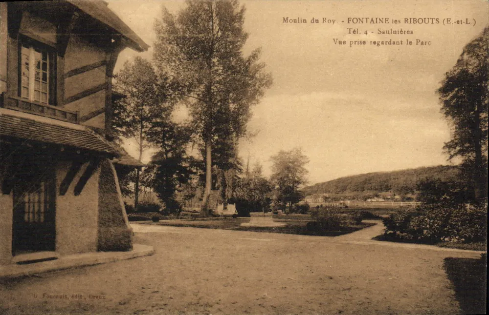 Moulin du Roy - FONTAINE les RIBOUTS (E.-et-L.) — Blick auf den Park — G. Foucault, Verlag, Dreux - Vorderseite