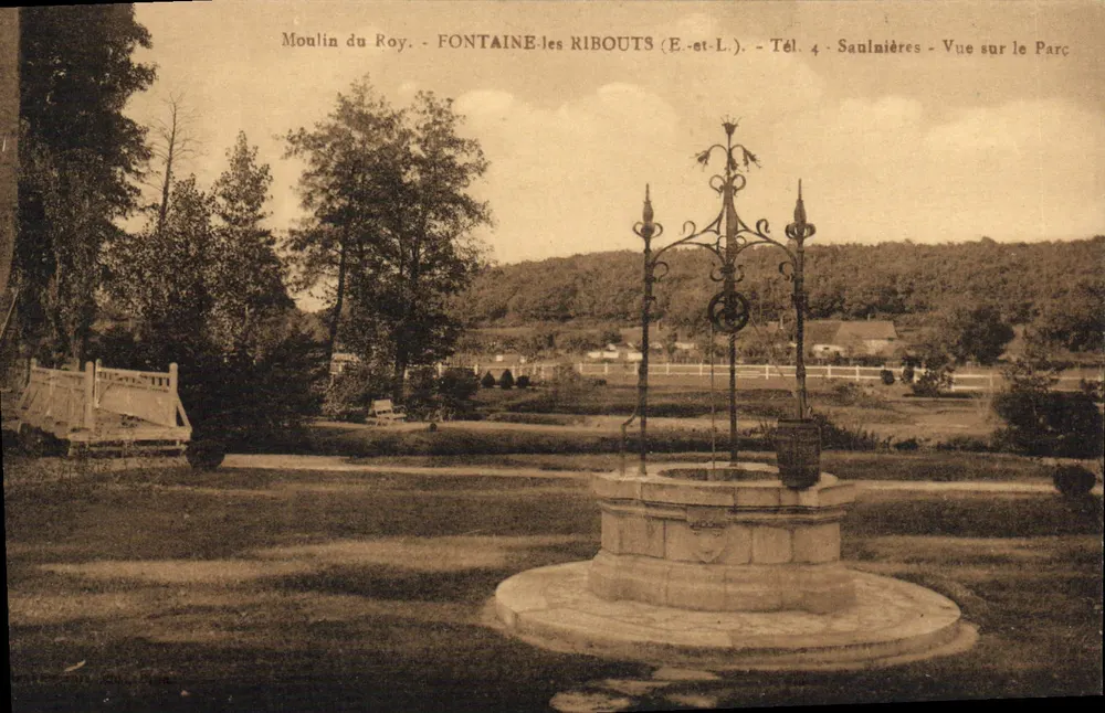Mühle des Königs — Fontaine les Ribouts (E-et-L.) — Blick auf den Park — Tél. 4 — Saulnières - Vorderseite