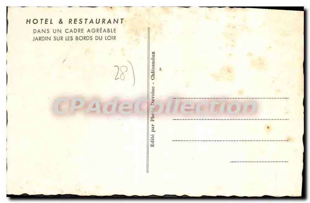 Rotisserie des Hotels Saint-Jacques — Cloyes (E-et-L.) — Tel. : 8 - Rückseite