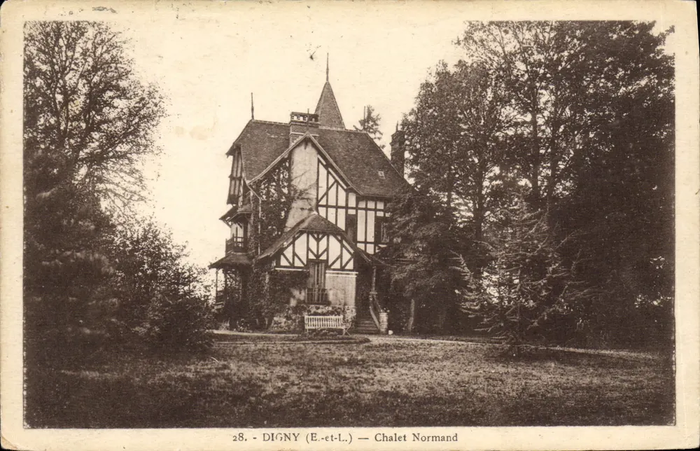 Digny (E.-et-L.) — Chalet Normando — Cliché G. Foucault-Dreux - Frente