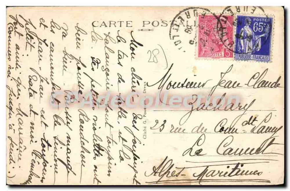 Digny (E.-et-L.) — Chalet Normando — Cliché G. Foucault-Dreux - Verso