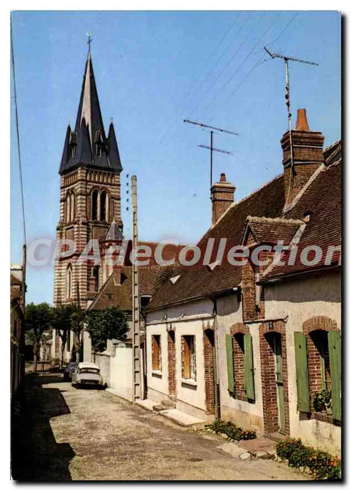 Châteauneuf-en-Thymerais — Rue de la Lune und die Kirche — Éditions LA CIGOGNE - Vorderseite