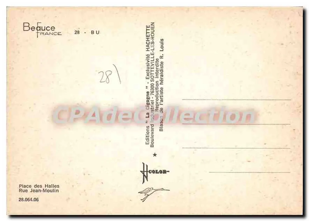 Bû - Vista da comunidade — Edições 'La Cigogne' - n°28.064.06 - Verso