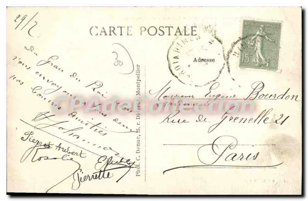 Le GRAU-du-ROI (Gard), Estación Balneario y Climática — Vista General de la Playa — n°1027 - Reverso