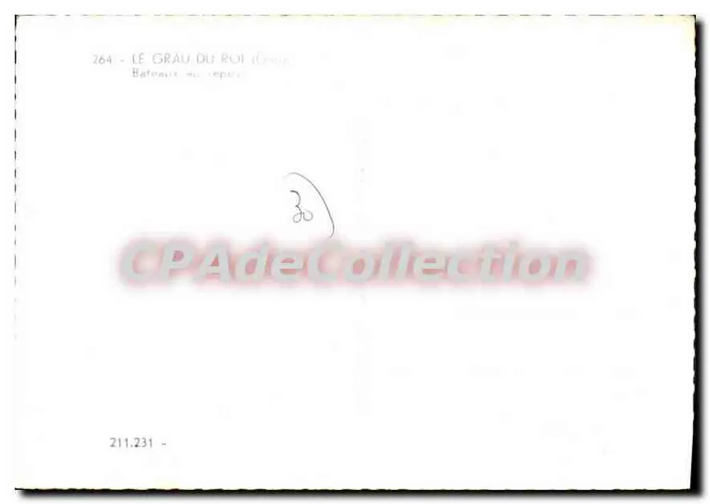 Le Grau-du-Roi — Barcos em repouso — Bilhete postal antigo de Collection n°264 - Verso