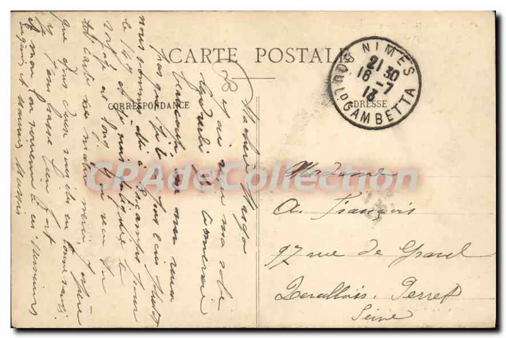 Nîmes - Ein Militärkonzert in den Gärten der Fontaine — Édition Gréglé et Pictet, n°28 - Rückseite