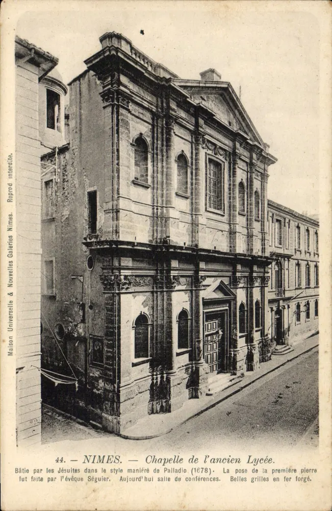 Nîmes — Kapelle des ehemaligen Lyzeums — Maison Universelle & Nouvelles Galeries Nîmes, Nr. 44 - Vorderseite