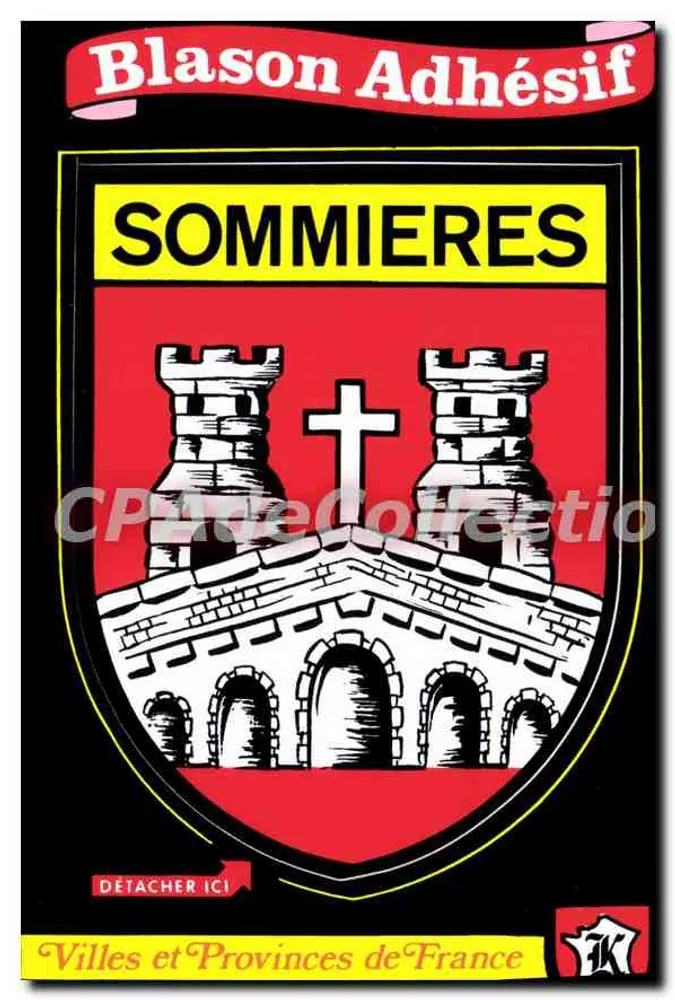 Sommieres — Klebender Wappenstempel — KROMA - Vorderseite