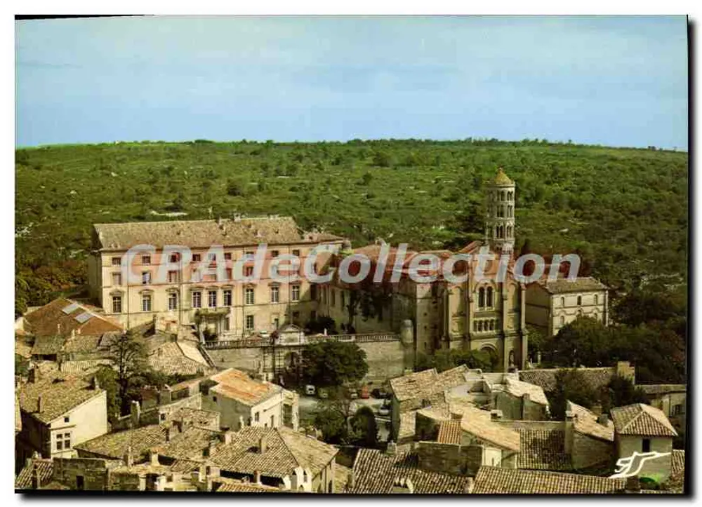 Uzès (Gard) — Dächer der Altstadt und Turm Fenestrelle — S.A.D. Rd. Punkt der Interden. 13003 MARSEILLE, Cité de Diot Gaugiez - Vorderseite
