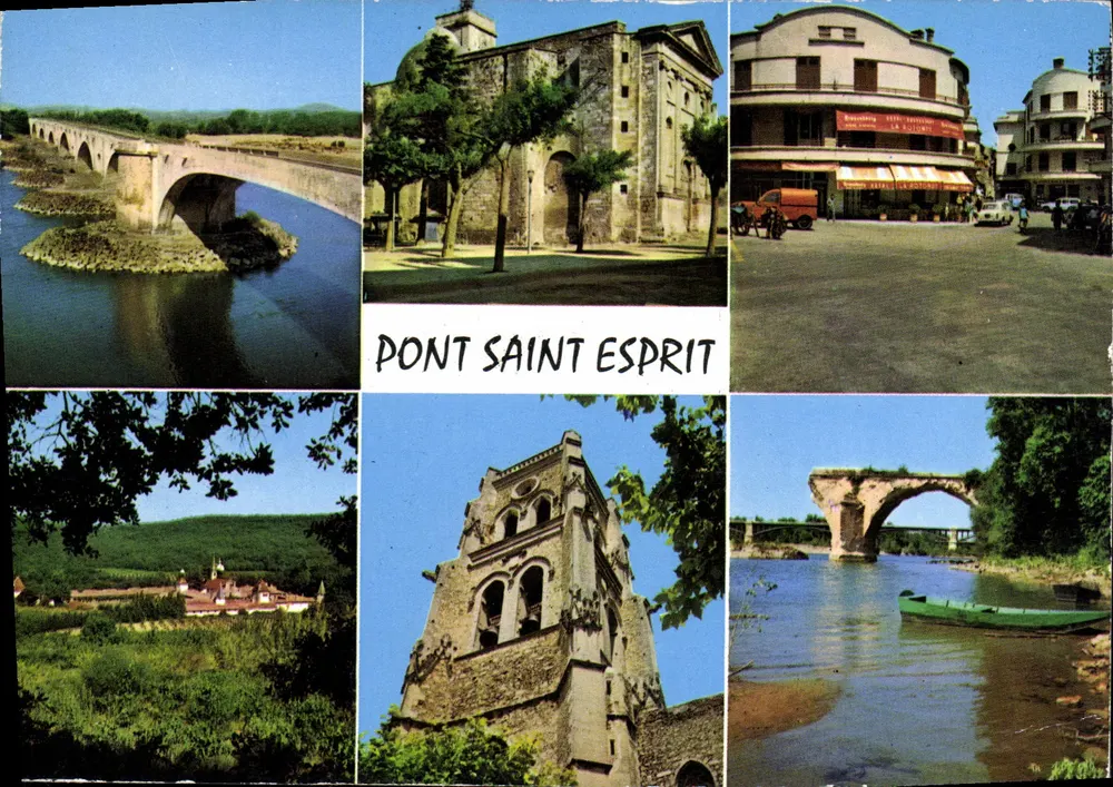 Ponte Saint Esprit — vista panorâmica — editor desconhecido, n° 1.140 - Frente