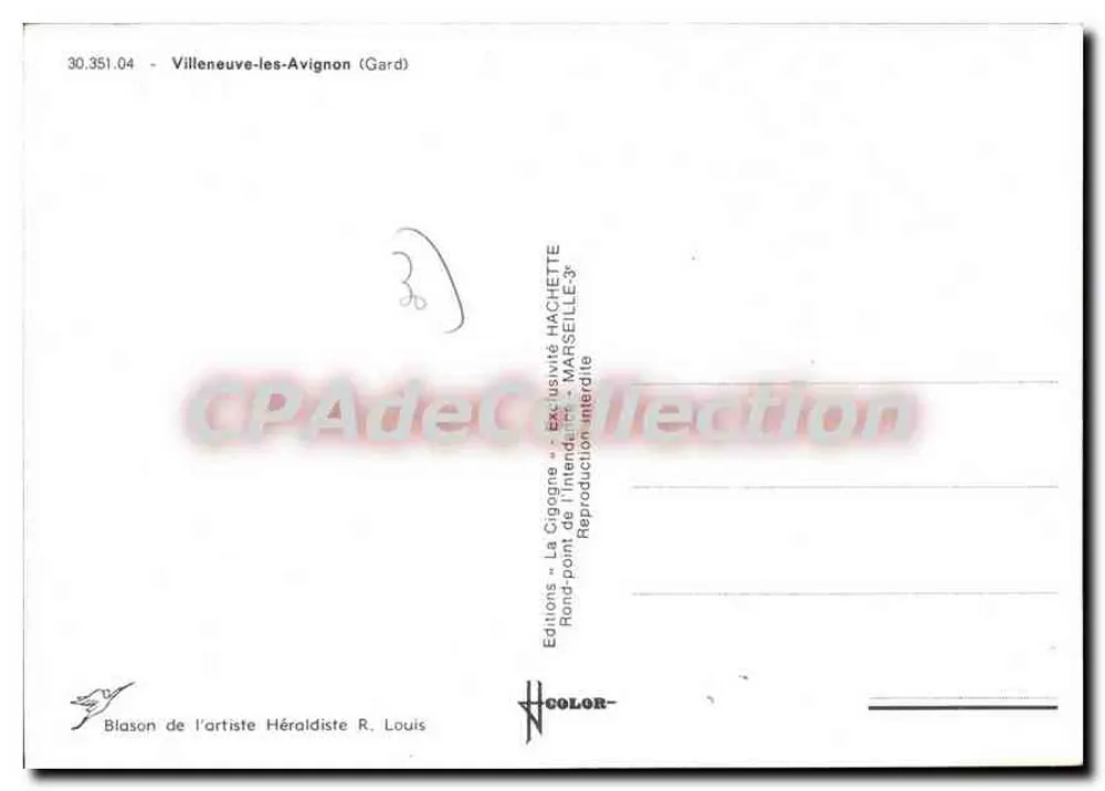 Villeneuve-lès-Avignon — cảnh quan toàn cảnh và tráng lệ — Éditions Hachette, số 30.351.04 - Mặt sau